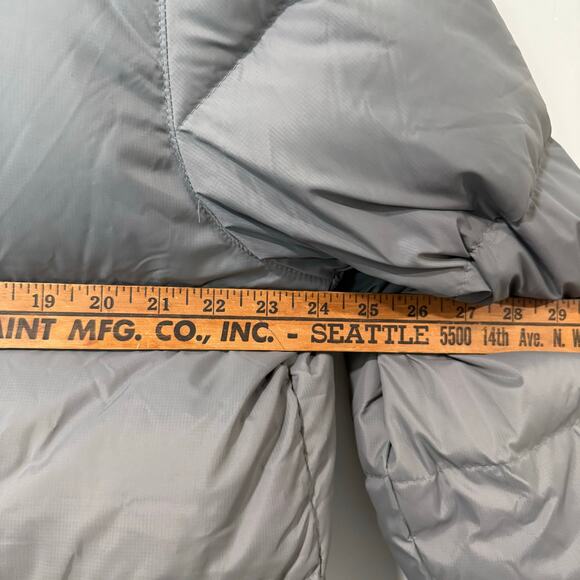 L.L. Bean Mens Mountain Parka Coat Down Fill Puffer Hooded Cargo Large Gray - Picture 6 of 9